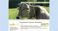 Desktop Screenshot of ferienwohnung-hinterstein.de